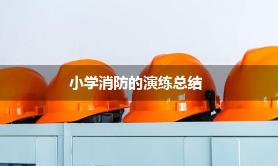 小学消防的演练总结