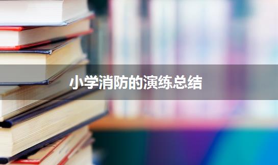 小学消防的演练总结