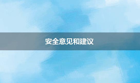 安全意见和建议