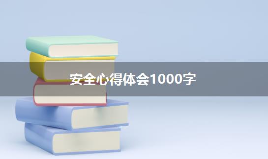 安全心得体会1000字