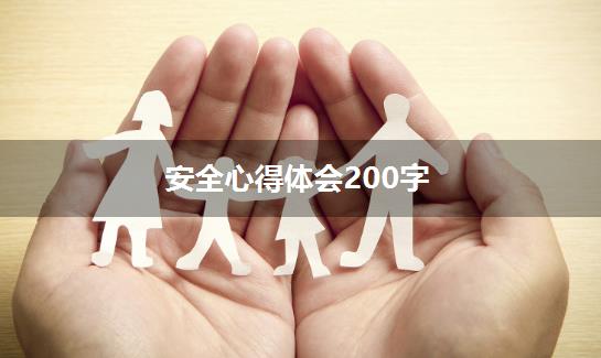 安全心得体会200字