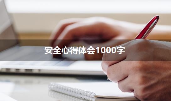 安全心得体会1000字