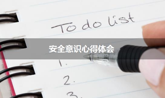 安全意识心得体会