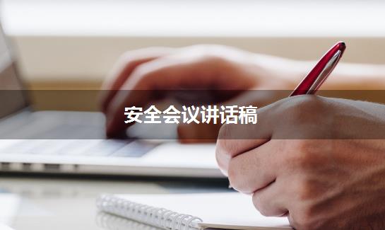 安全会议讲话稿