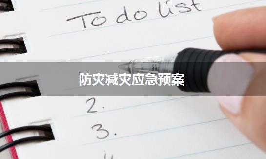 防灾减灾应急预案