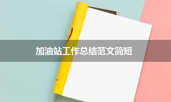 加油站工作总结范文简短
