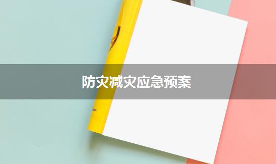 防灾减灾应急预案