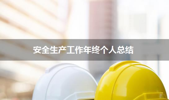 安全生产工作年终个人总结
