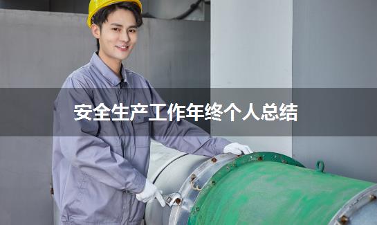 安全生产工作年终个人总结