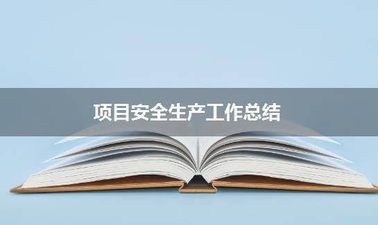 项目安全生产工作总结