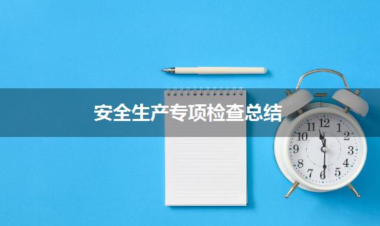 安全生产专项检查总结