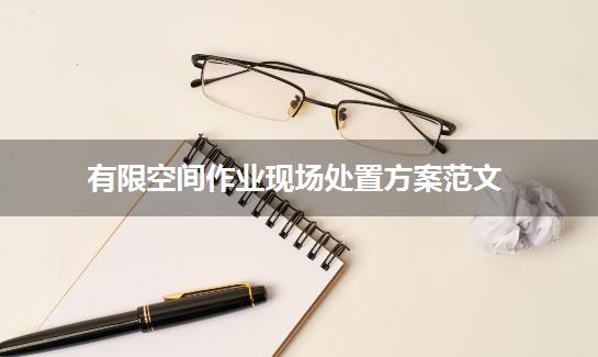 有限空间作业现场处置方案范文