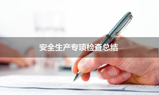 安全生产专项检查总结