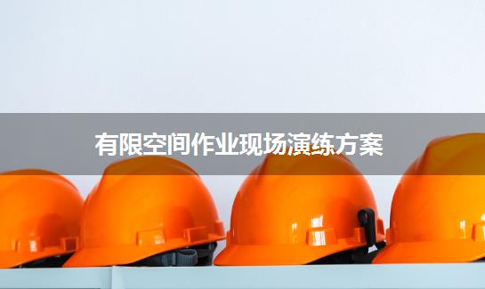 有限空间作业现场演练方案