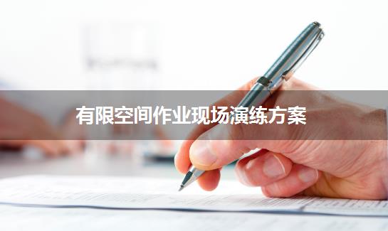 有限空间作业现场演练方案