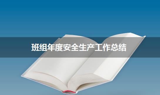 班组年度安全生产工作总结