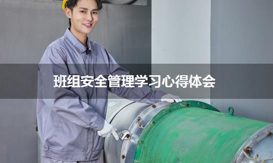 班组安全管理学习心得体会