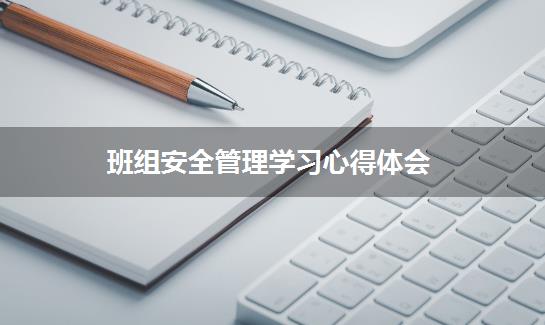 班组安全管理学习心得体会