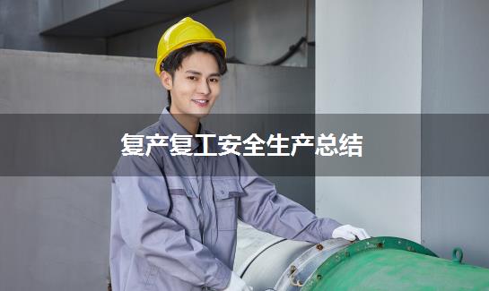 复产复工安全生产总结