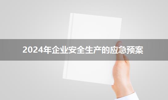 2024年企业安全生产的应急预案