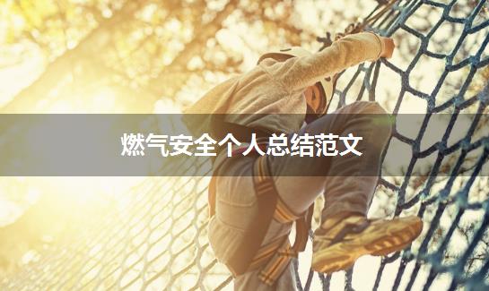 燃气安全个人总结范文