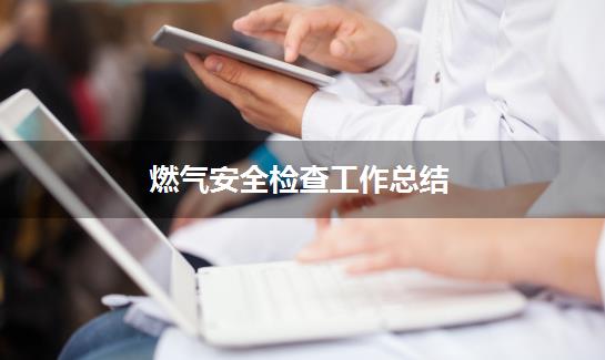 燃气安全检查工作总结