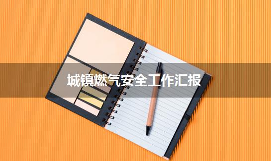 城镇燃气安全工作汇报