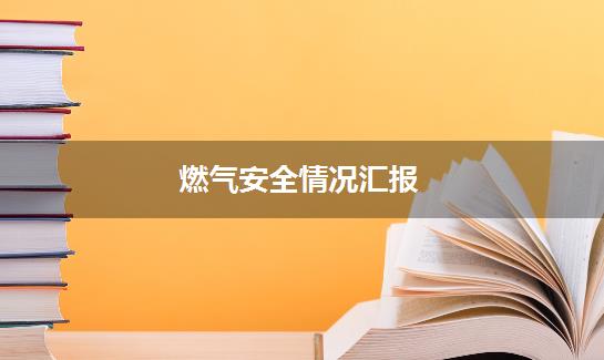 燃气安全情况汇报
