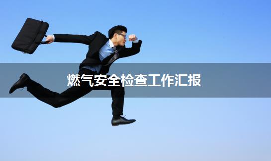 燃气安全检查工作汇报