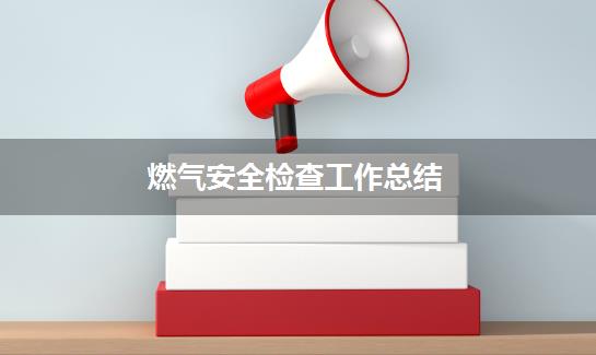 燃气安全检查工作总结