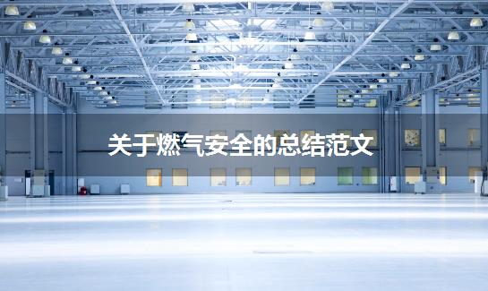 关于燃气安全的总结范文