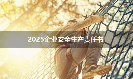 2025企业安全生产责任书
