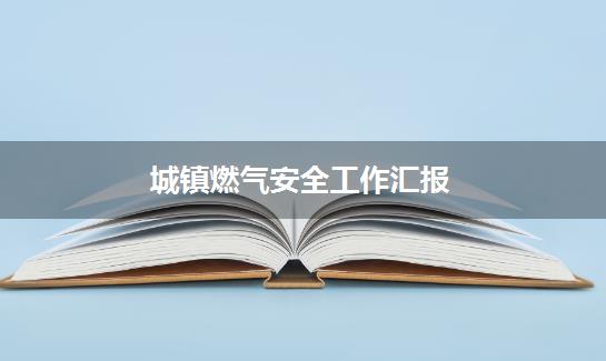 城镇燃气安全工作汇报