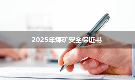 2025年煤矿安全保证书
