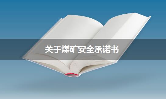 关于煤矿安全承诺书