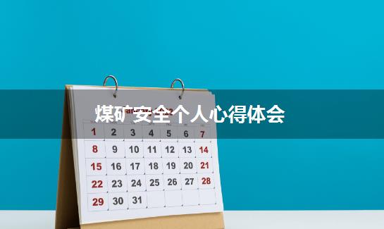 煤矿安全个人心得体会