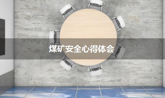 煤矿安全心得体会