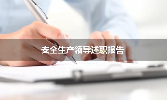 安全生产领导述职报告