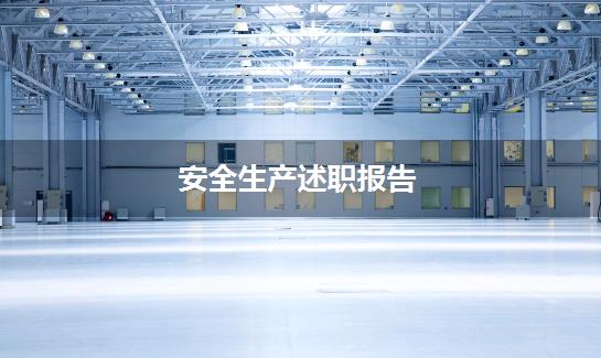 安全生产述职报告