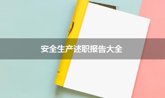 安全生产述职报告大全