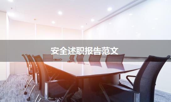 安全述职报告范文
