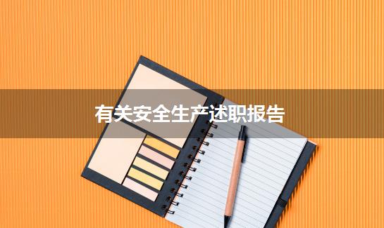 有关安全生产述职报告