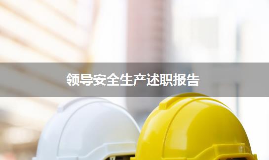 领导安全生产述职报告