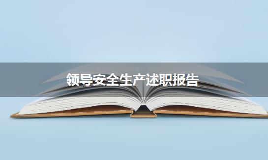 领导安全生产述职报告