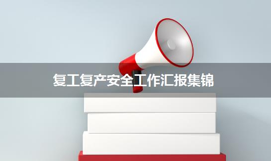 复工复产安全工作汇报集锦