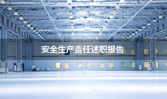 安全生产责任述职报告