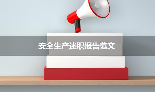 安全生产述职报告范文