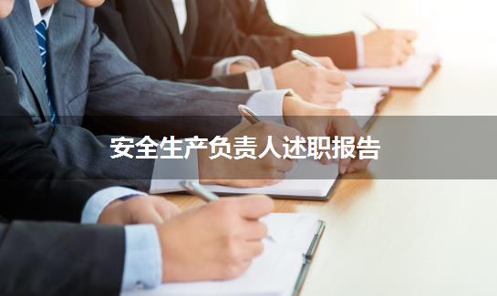 安全生产负责人述职报告