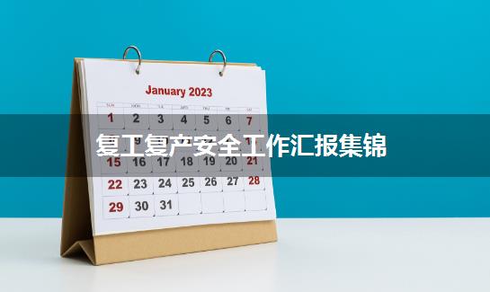 复工复产安全工作汇报集锦