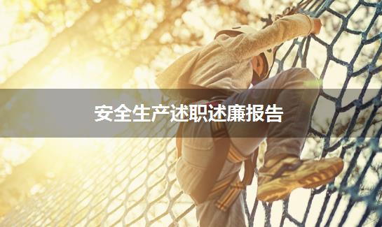 安全生产述职述廉报告